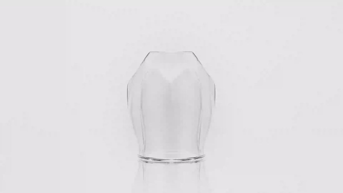 norlan whisky glass feature in clear and vaild-black